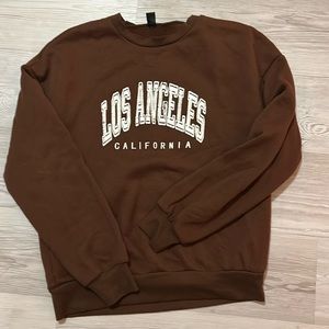 Brown crew neck sweatshirt
